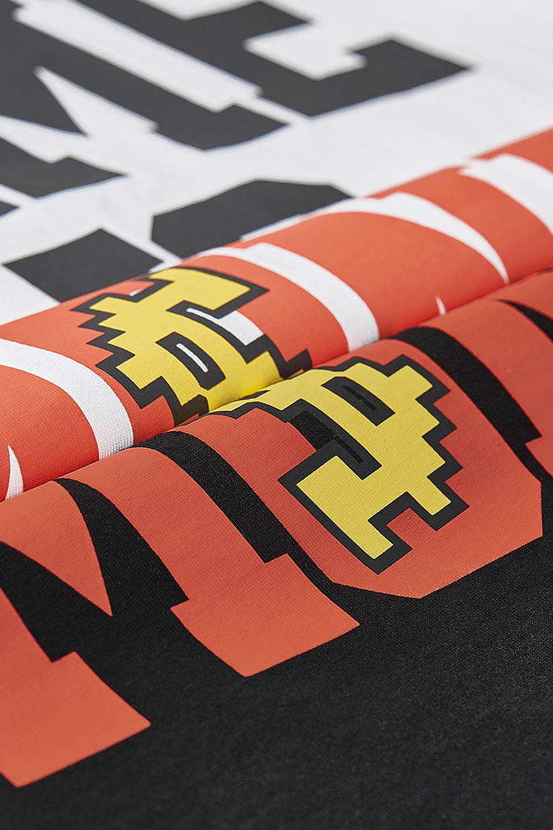 Camiseta con estampado de dóberman luminoso