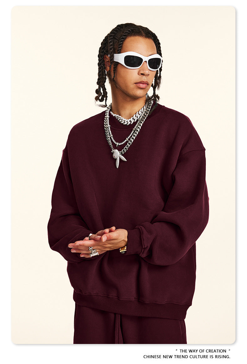 Fleece Lining Oversize Sweatshirt