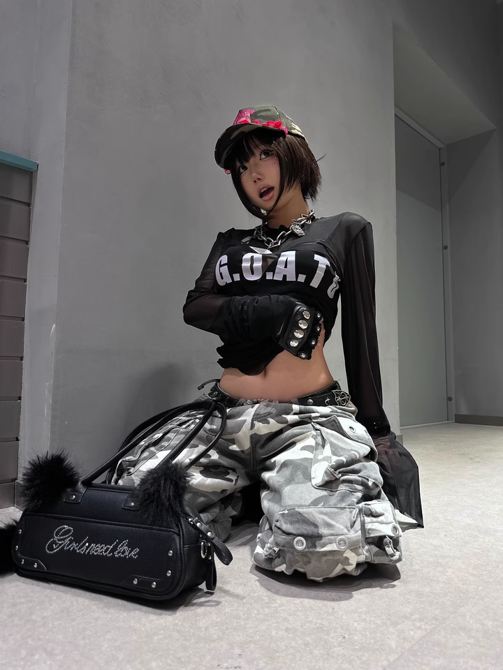 Subculture Print Slim Long Sleeve T-Shirt