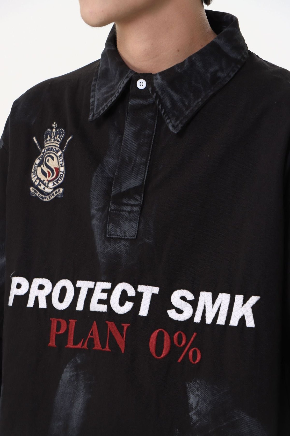 Dirty Washed Fake Layered Long Sleeve T-Shirt