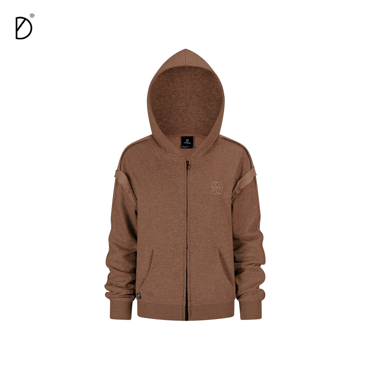 Plain Zip Hoodie & Drawstring Wide Leg Sweatpants Setup