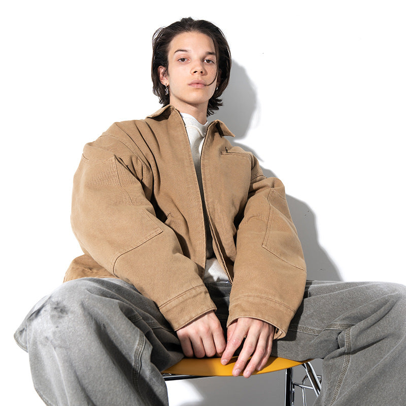 Chaqueta vaquera estilo camionero de carga vintage