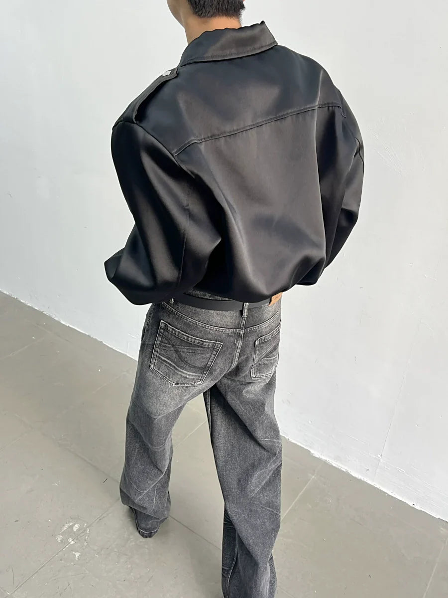 Heavyweight PU Leather Short Jacket