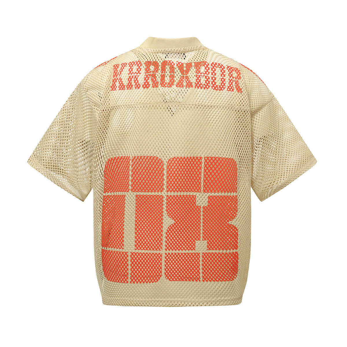 Mesh Number Print Short Sleeve T-Shirt