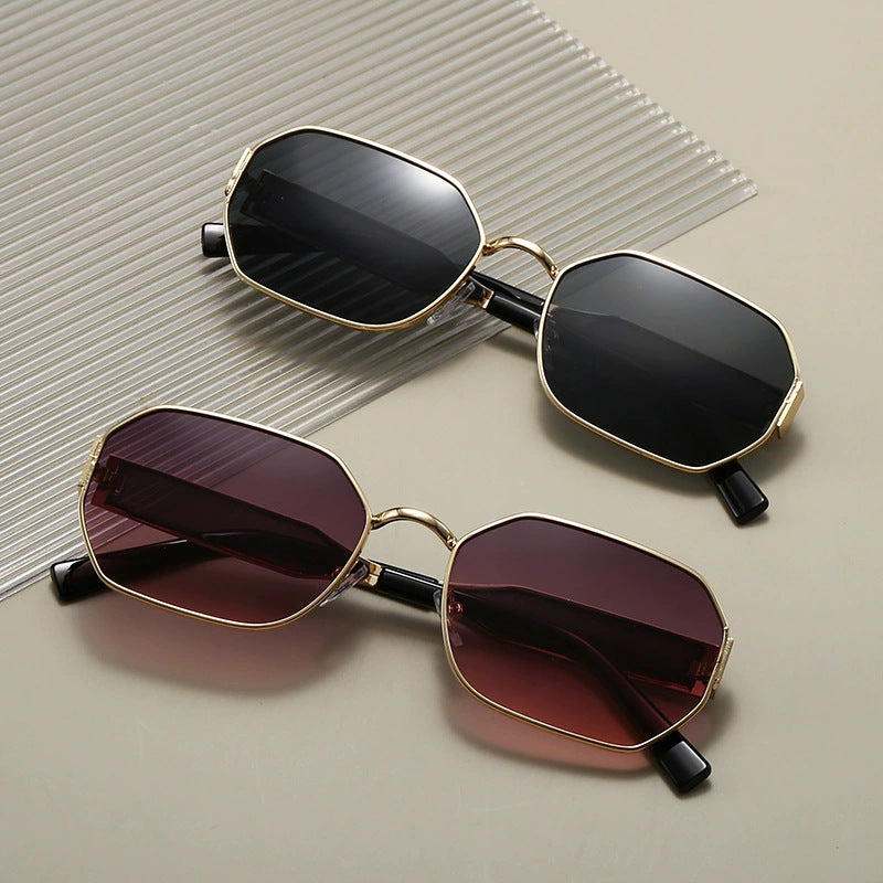 Retro Metal Square Frame Sunglasses