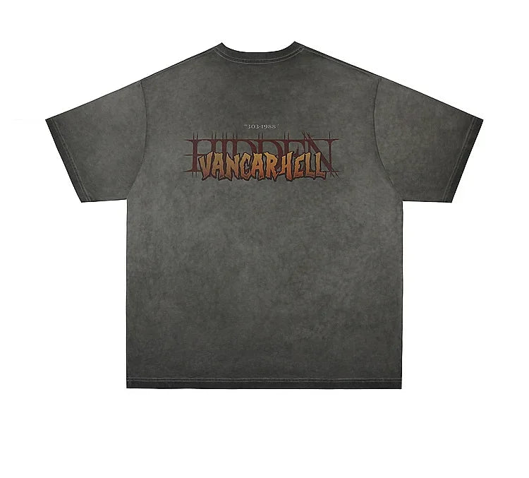 Gewaschenes Hell Cross Grafik T-Shirt
