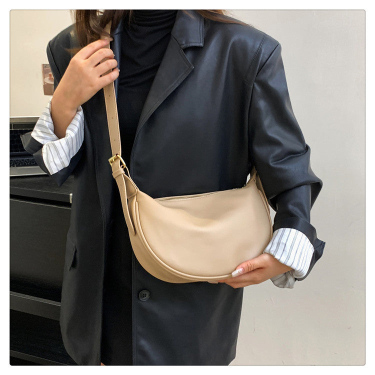 Solid Color Versatile CrossBody Bag