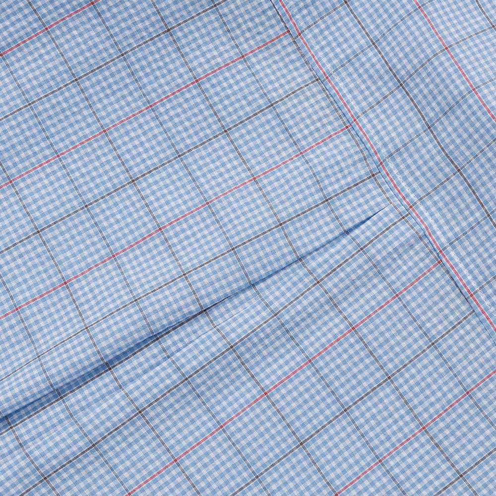 Cartoon-Embroidered Plaid Button-Up Shirt