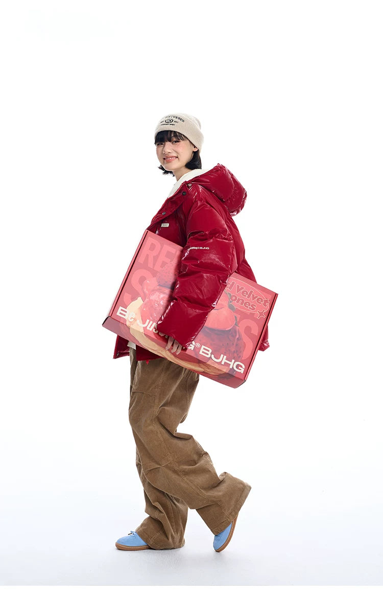 Oversize Hooded White Duck Down Jacket