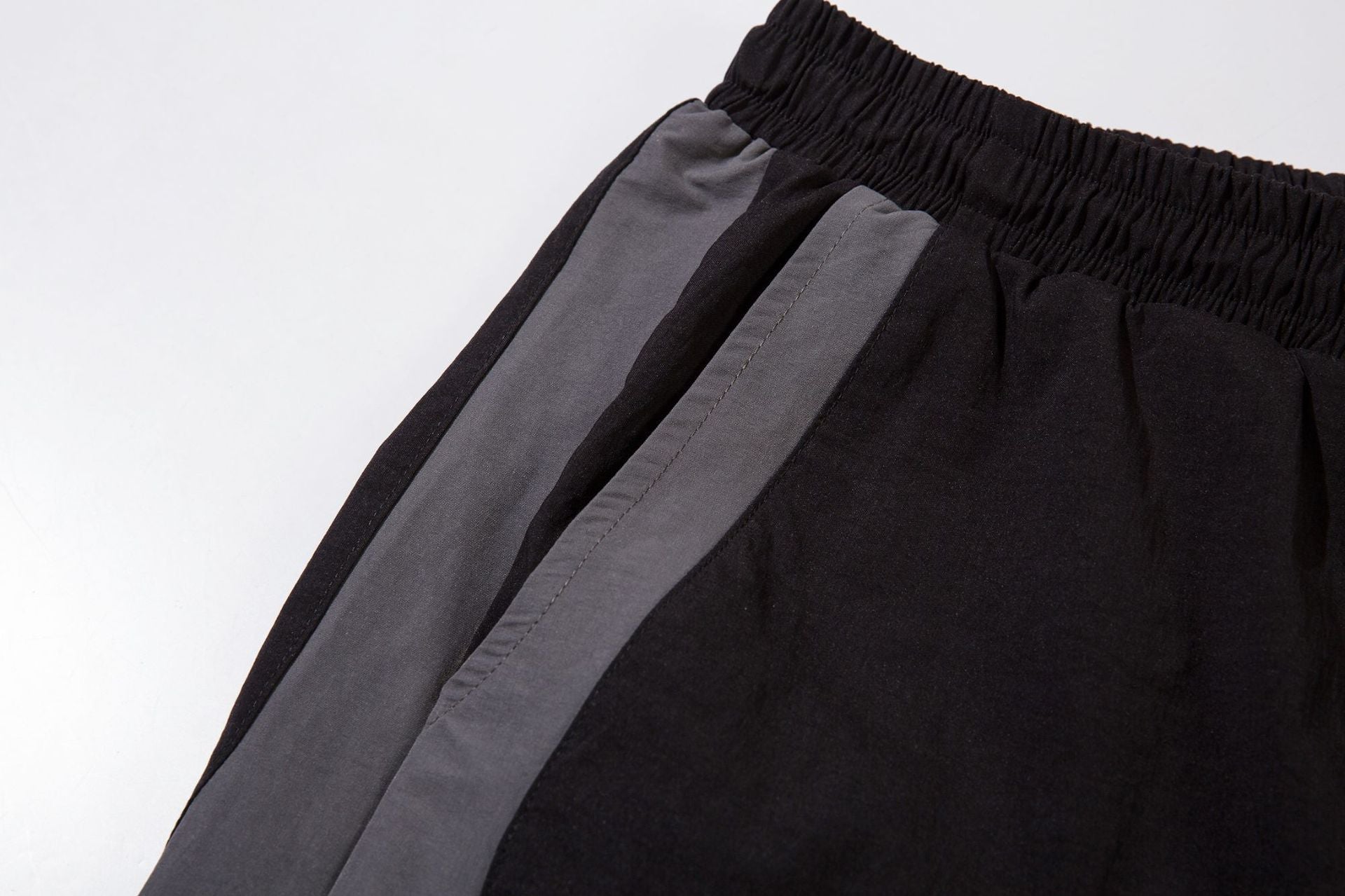 Panel Drawstring Straight Sporty Pants
