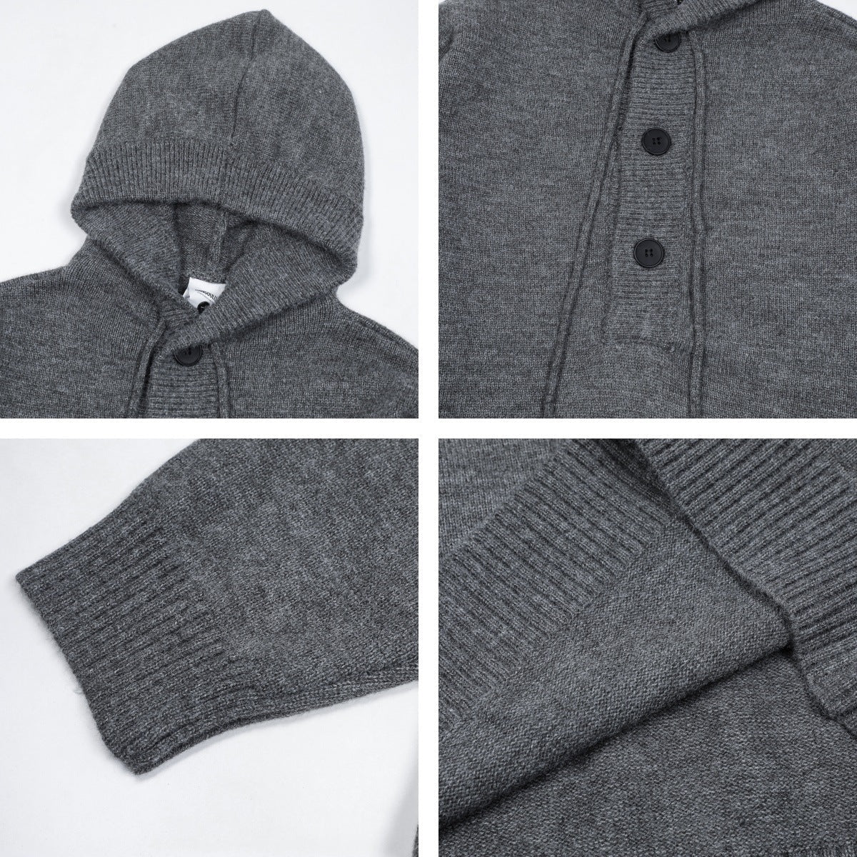 Felpa con cappuccio in maglia semplice