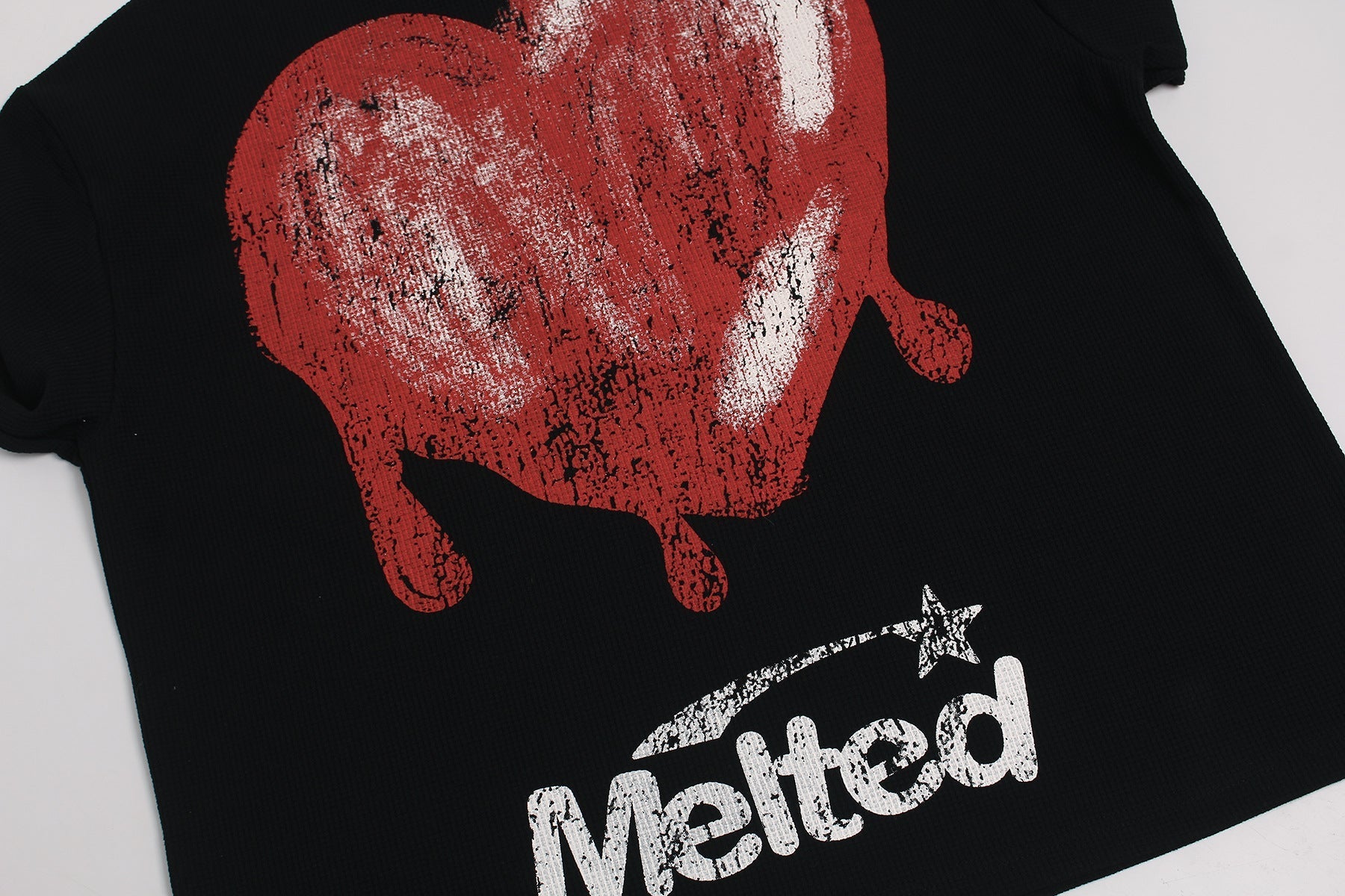 Waffle Graffiti Oversize Short Sleeve T-Shirt