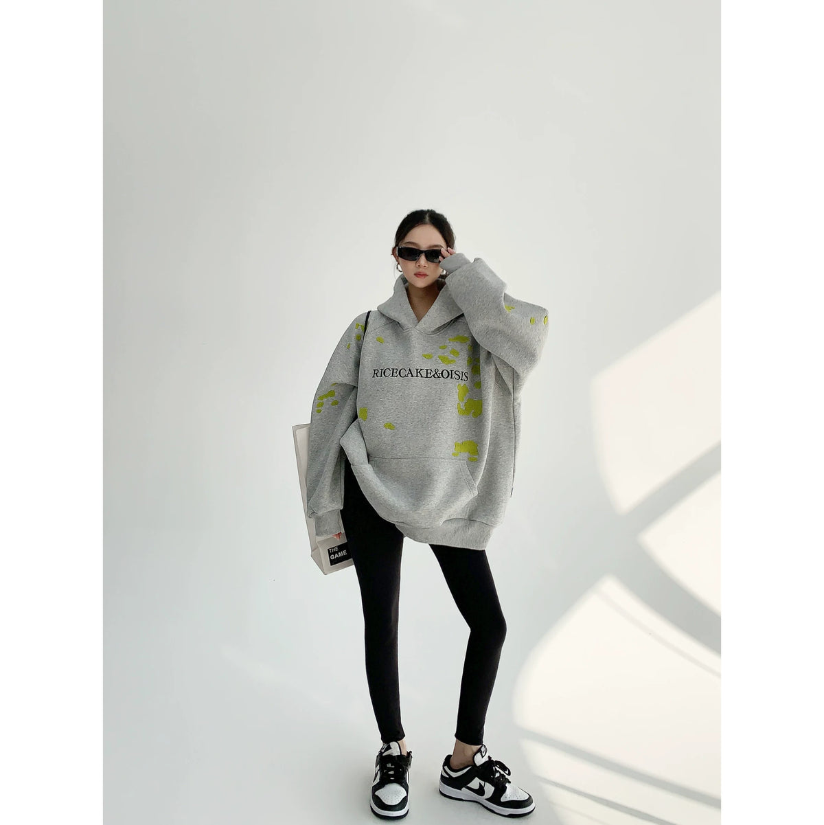 Thick Embroidery Oversized Hoodie