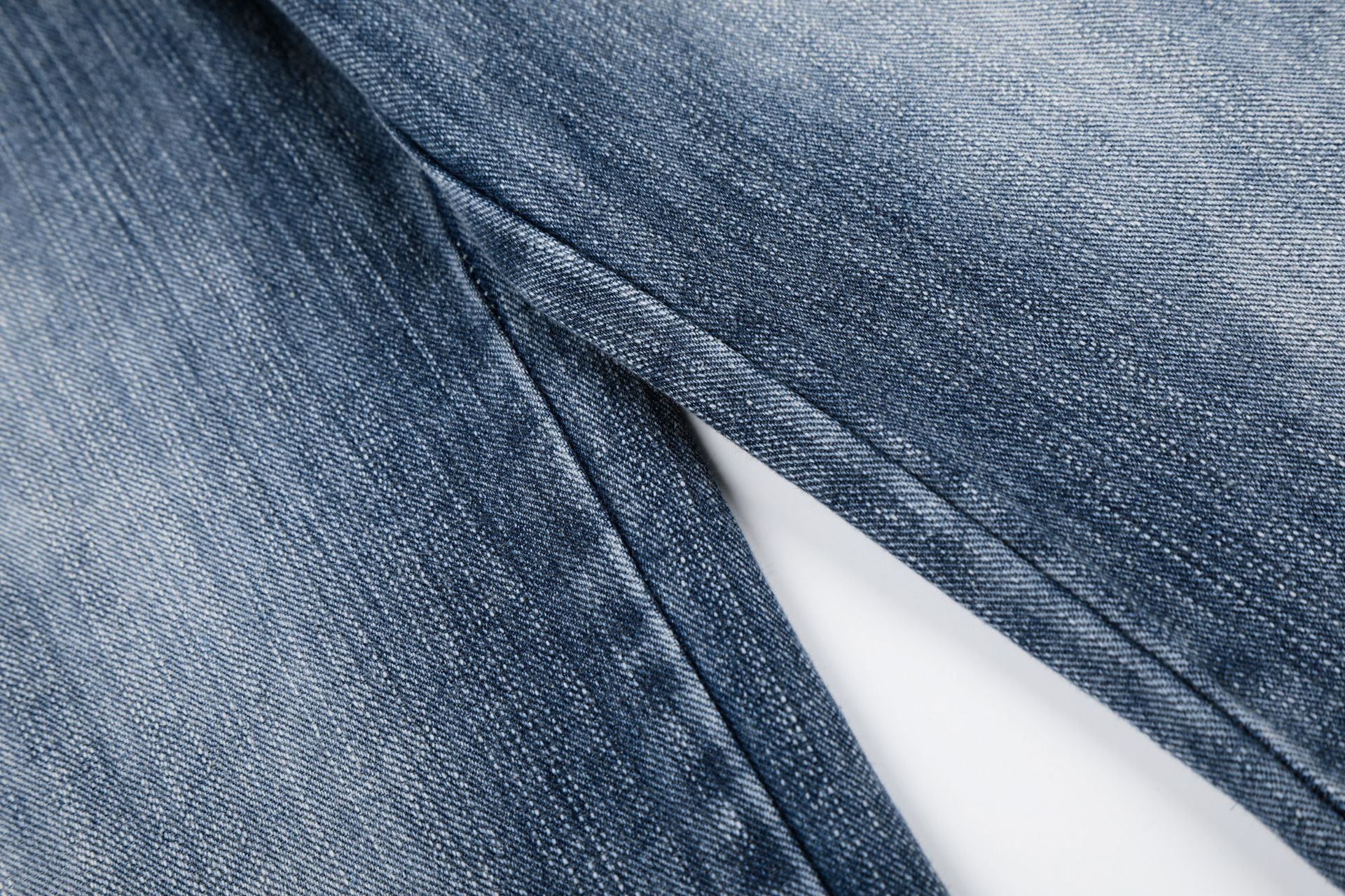 Washed Star Rhinestone Wide Leg Denim Jeans
