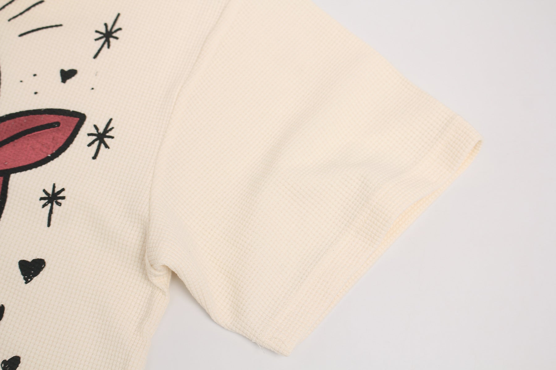 Waffle Graphic Oversize Short Sleeve T-Shirt