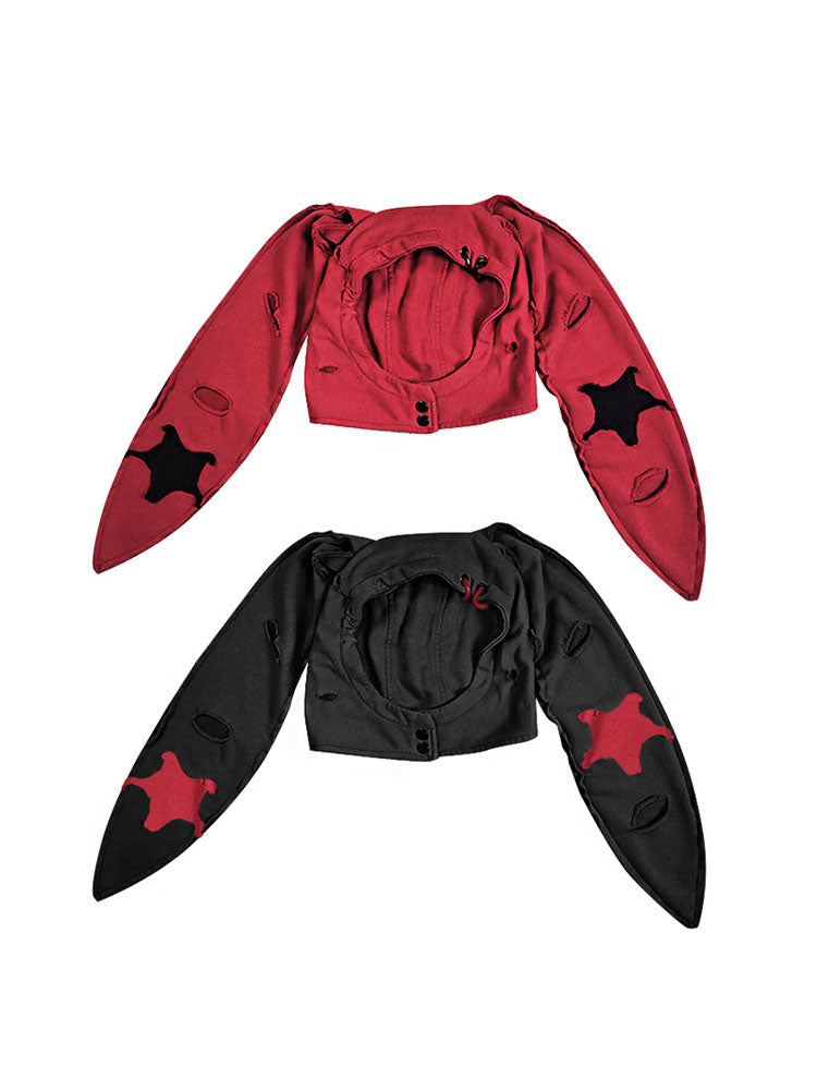 Red & Black Star Hat Scarf