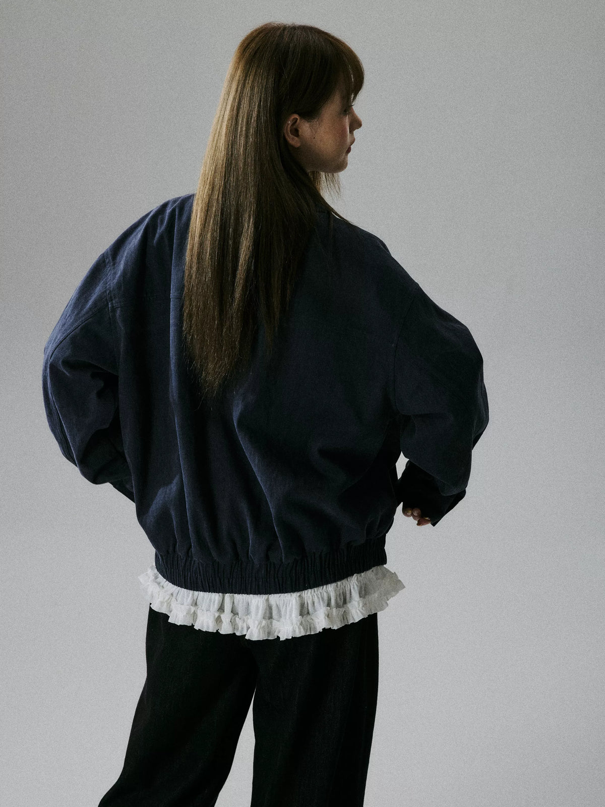 Ruffled Lace Detail Jacket