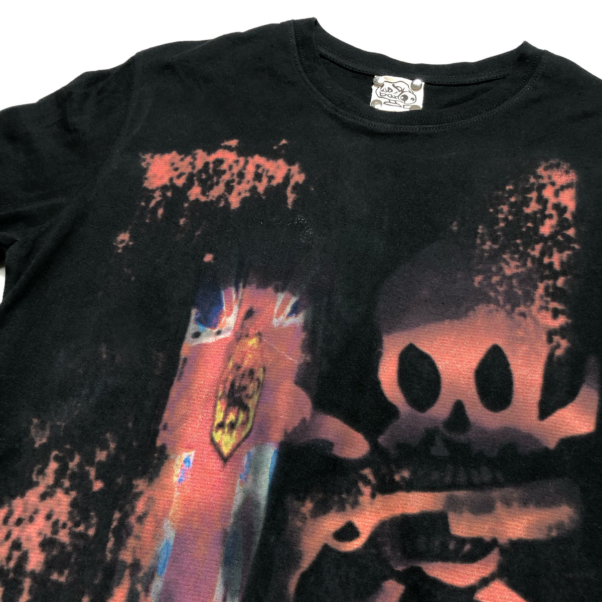 Skull Metal Print Long Sleeve T-Shirt