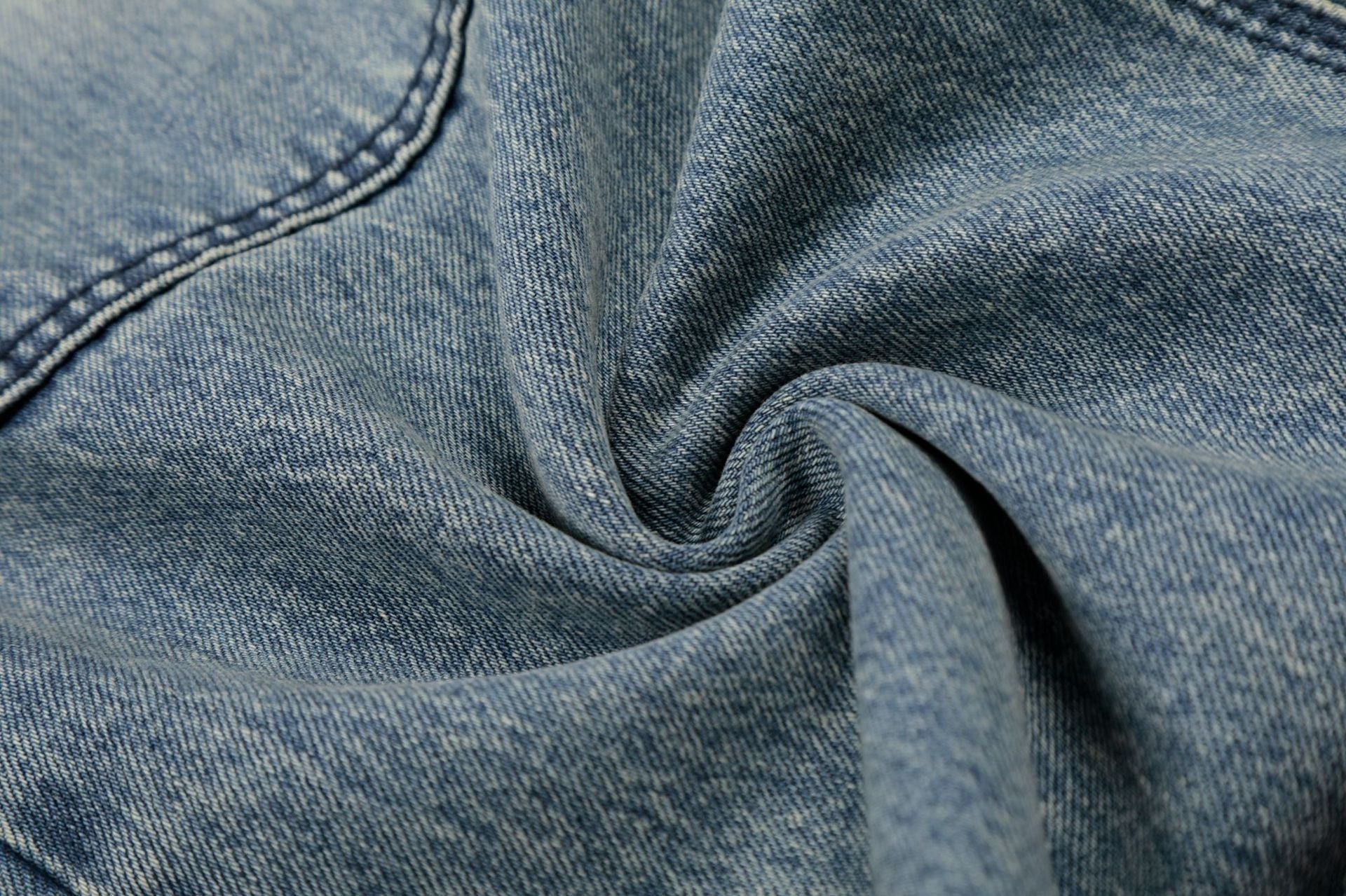 Washed Deconstruction Damage Wide Leg Denim Jeans