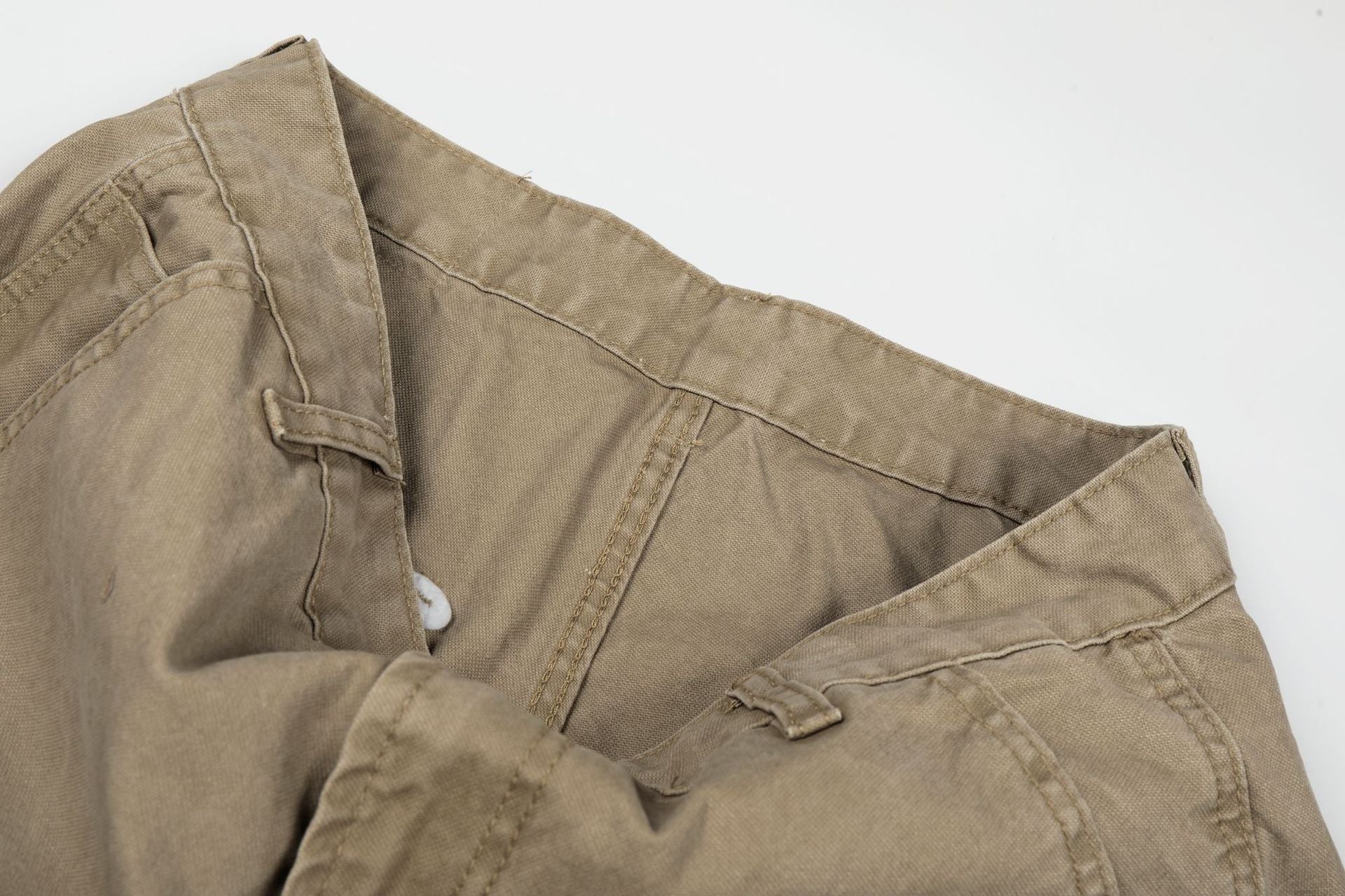 Damage Patchwork Wide Leg Cargo Pants