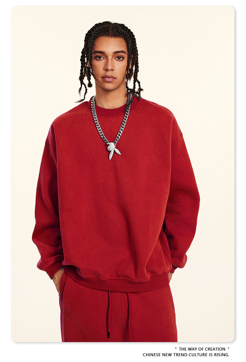Fleece Lining Oversize Sweatshirt