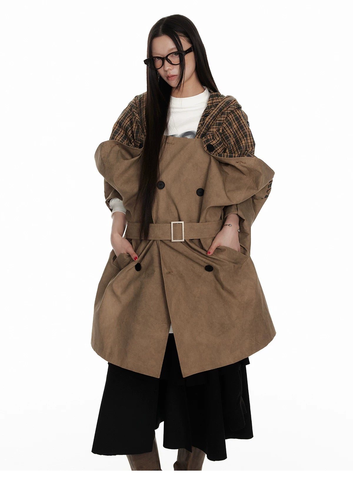 Textured Hooded Lining Jacket