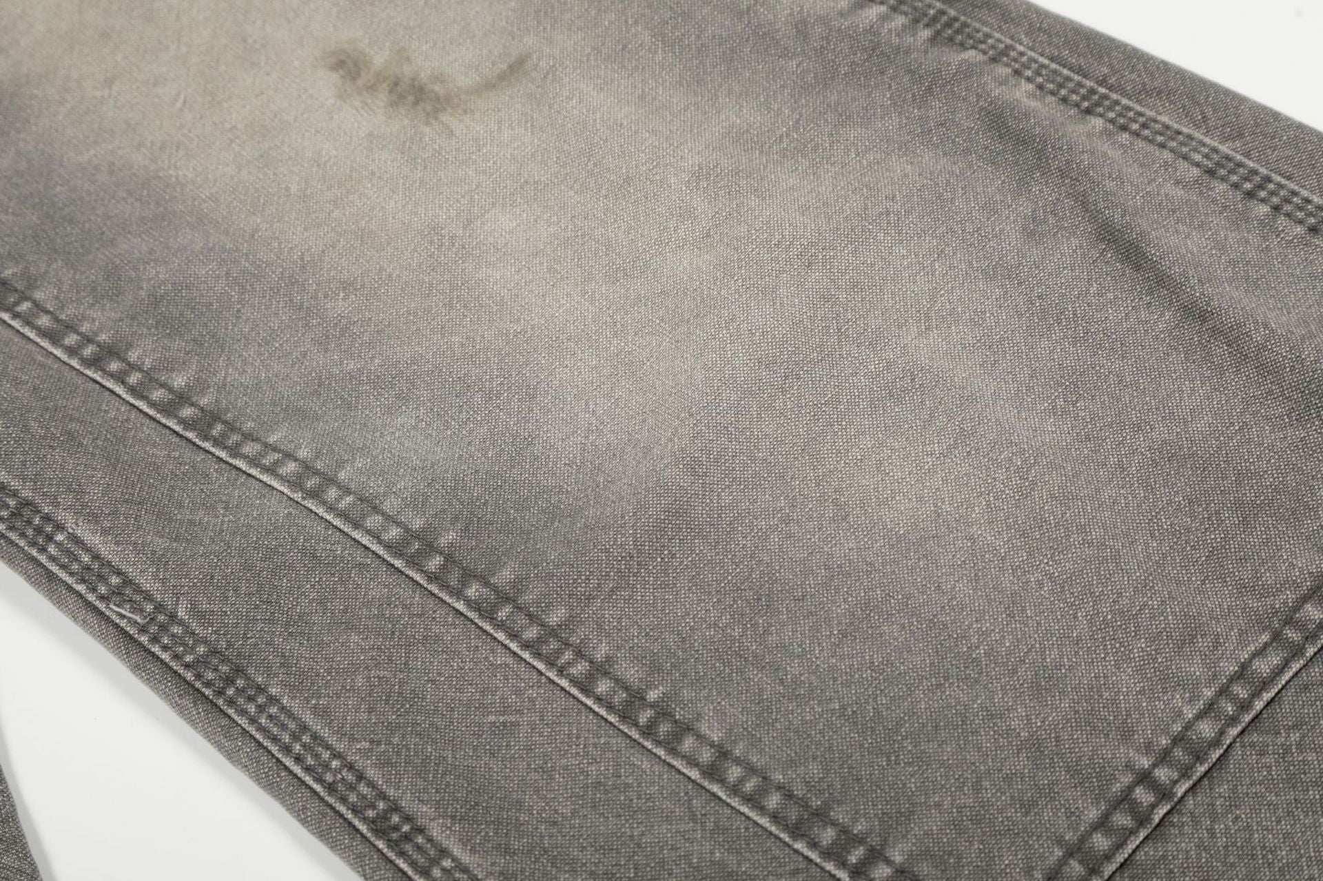 Dirty Washed Damage Panel Wide Leg Denim Jeans