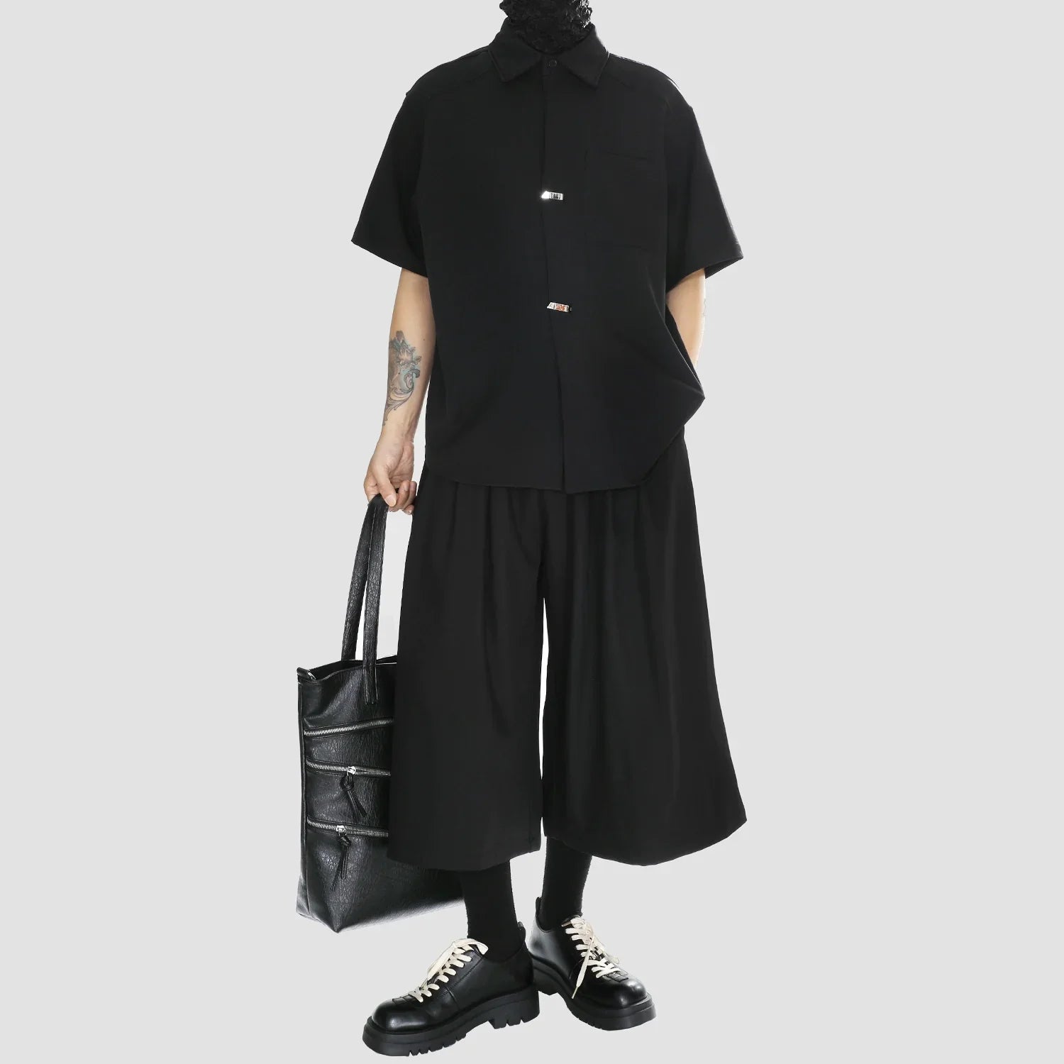 Plain Oversize Short Sleeve Shirt