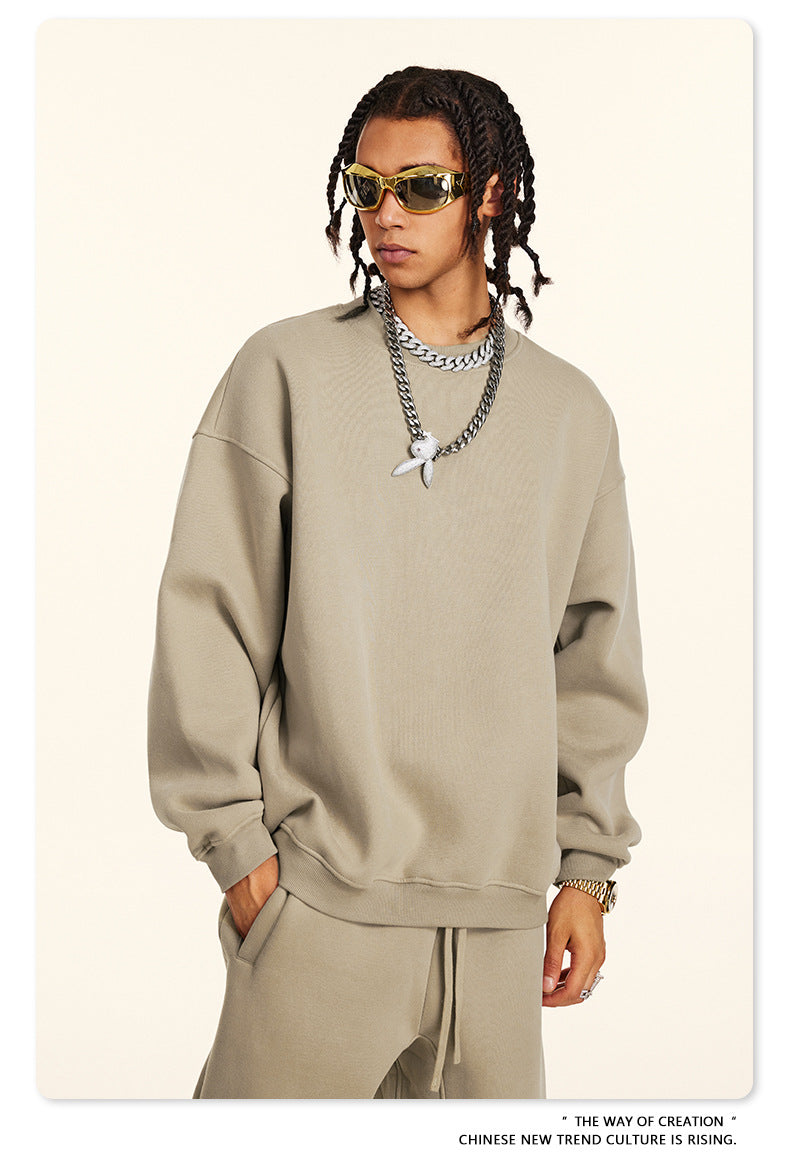 Fleece Lining Oversize Sweatshirt