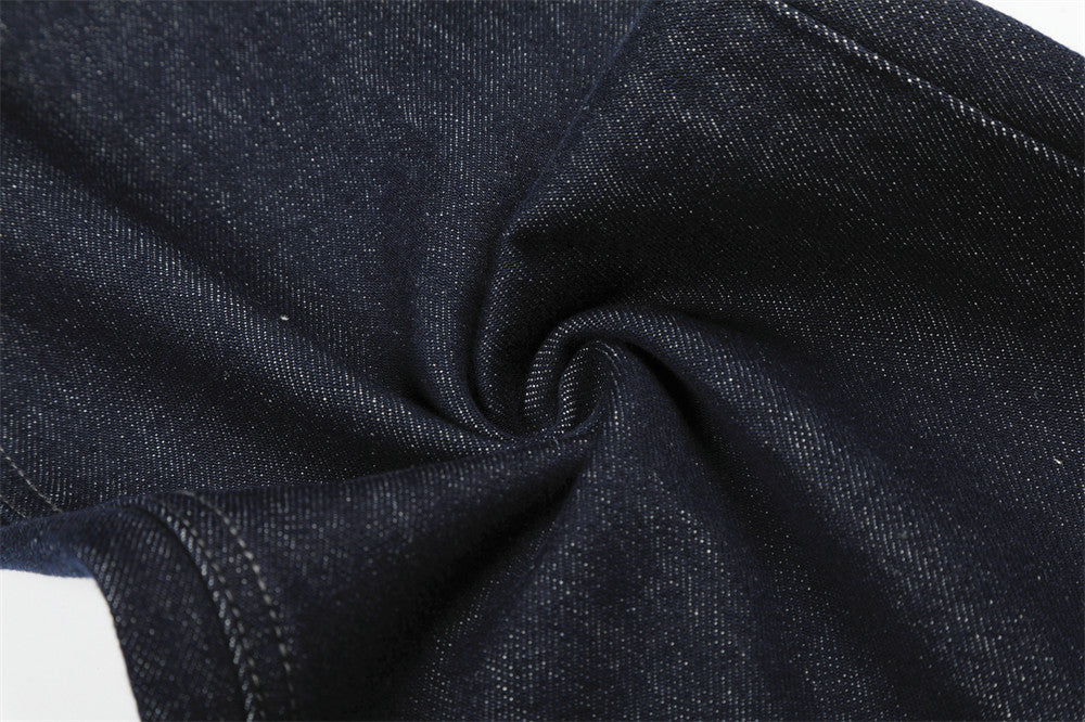 Musical Embroidery Wide-Leg Jeans