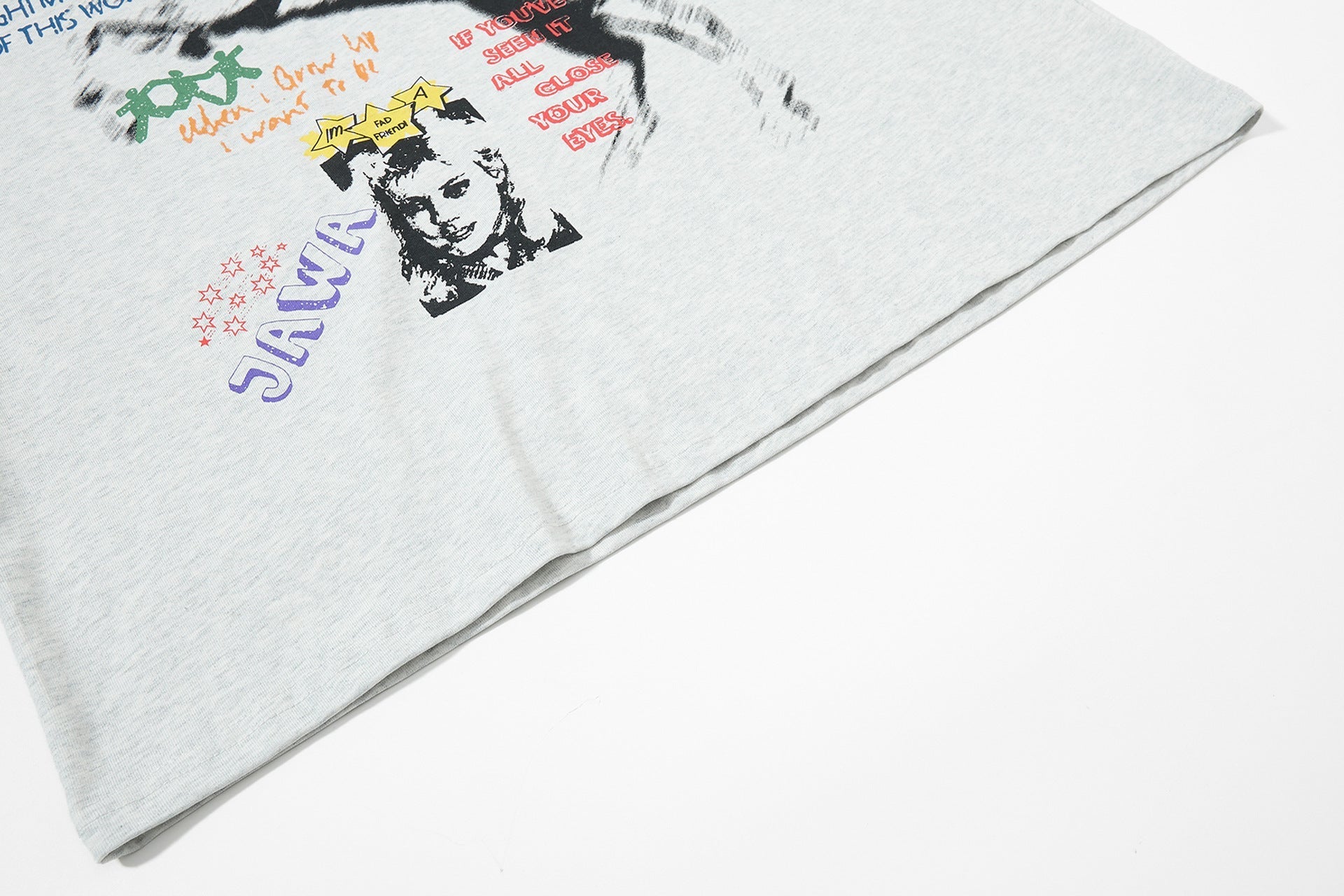 Illustration Letter Print Short Sleeve T-Shirt