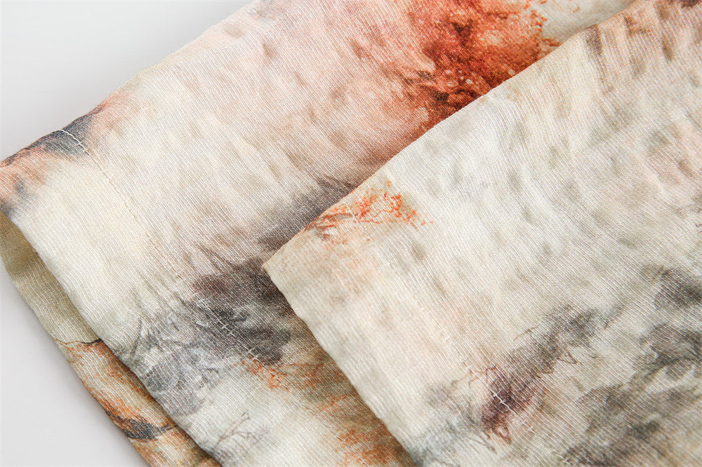 Inktverfschilderij Tie-Dye Korte Mouwen Shirt