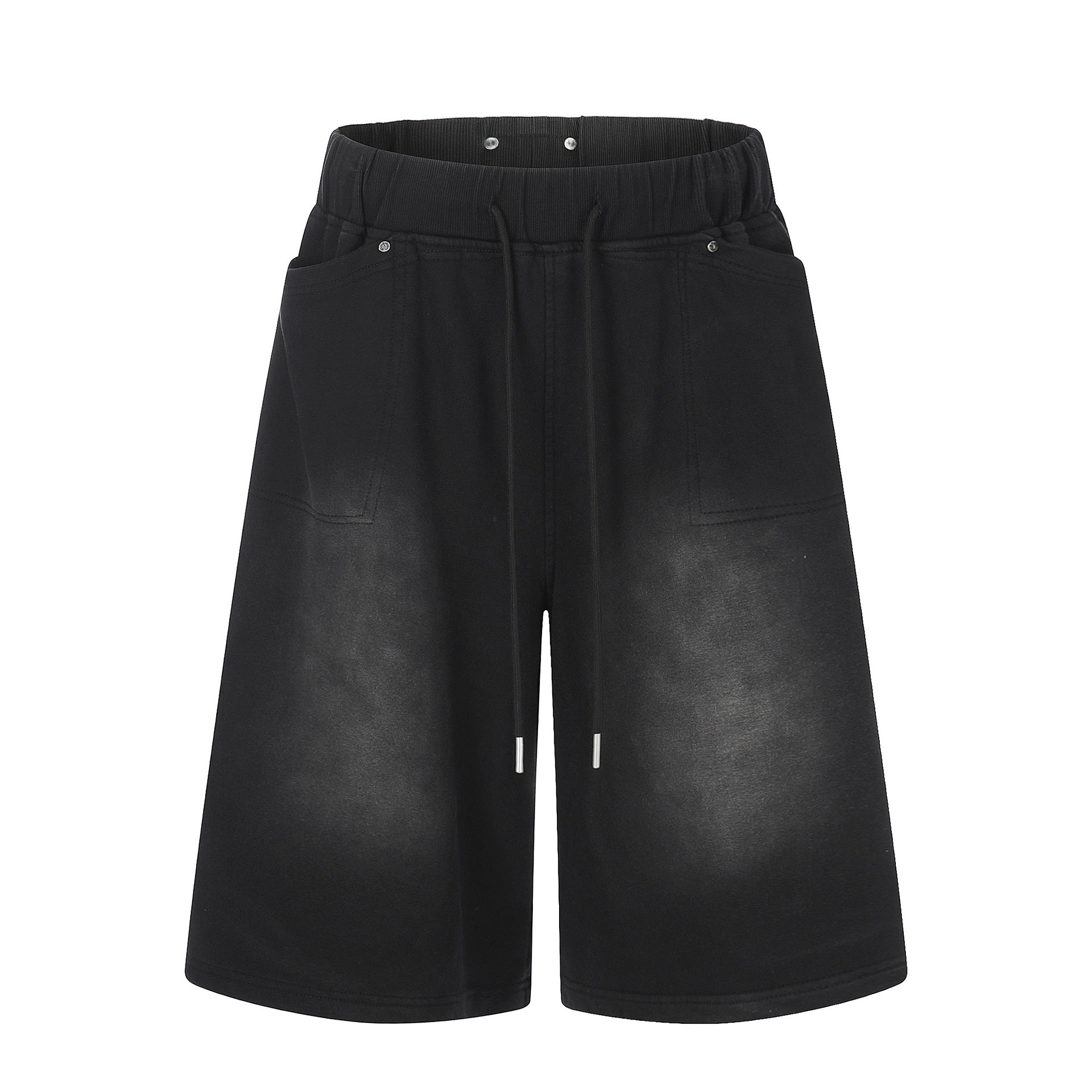 Washed Wide Leg Half Sweatpants