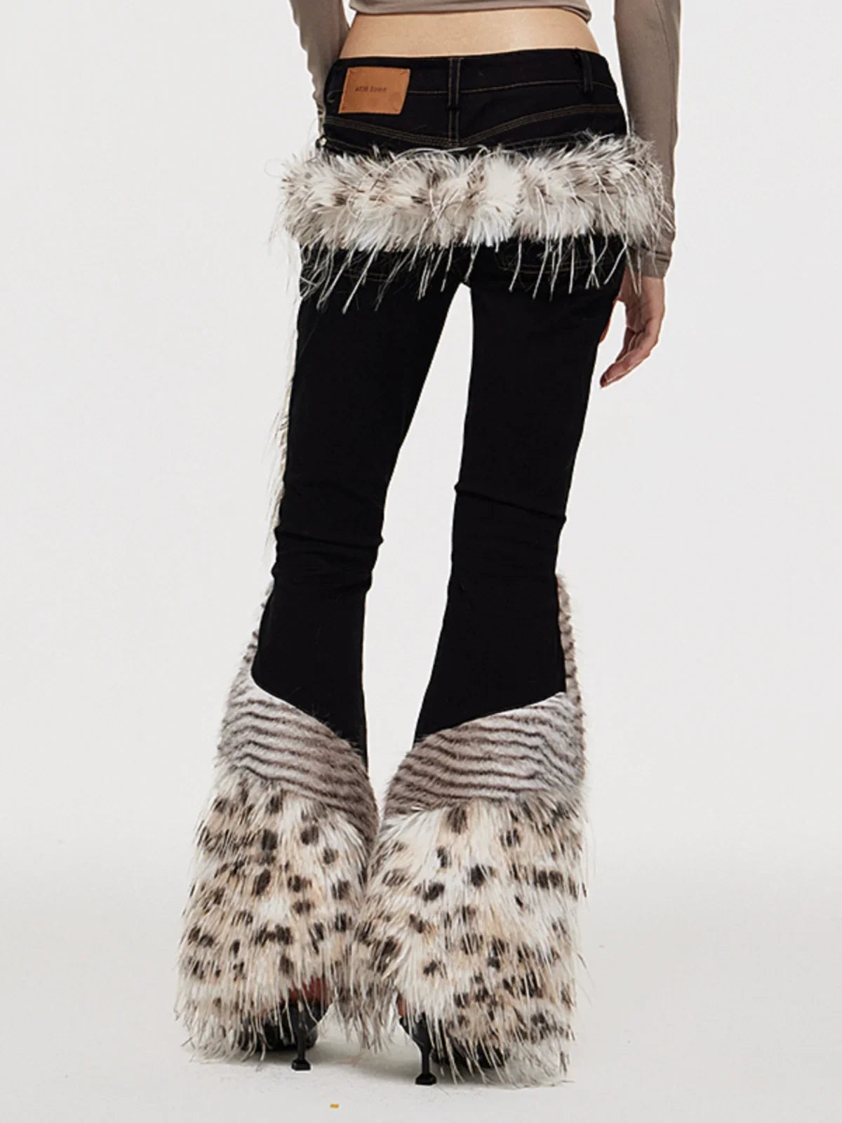 Leopard Print Fur Belt