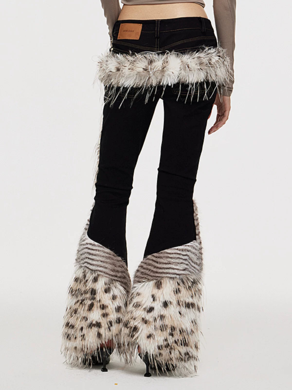 Leopard Print Fur Belt