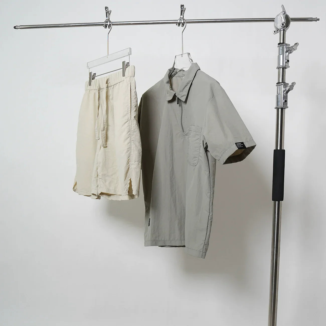 Quick-Dry Half-Zip Short Sleeve T-Shirt & UPF Sun Protection Short Set