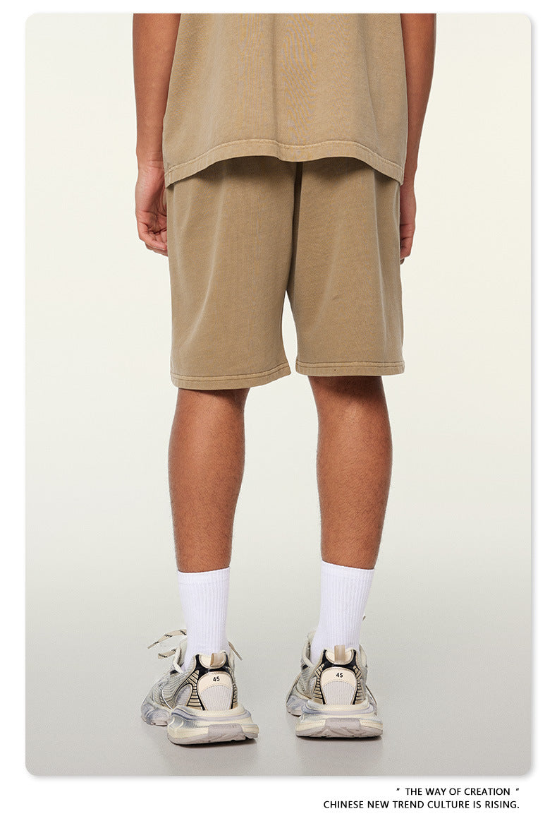 Washed Heavyweight Short Sleeve T-Shirt & Short Sweatpants Setup