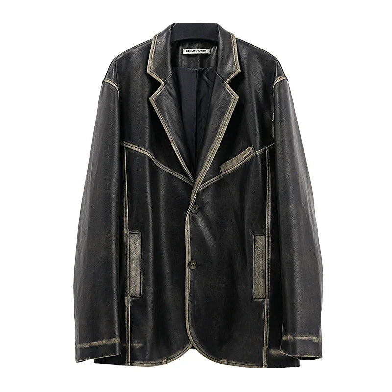PU Leather Tailored Jacket