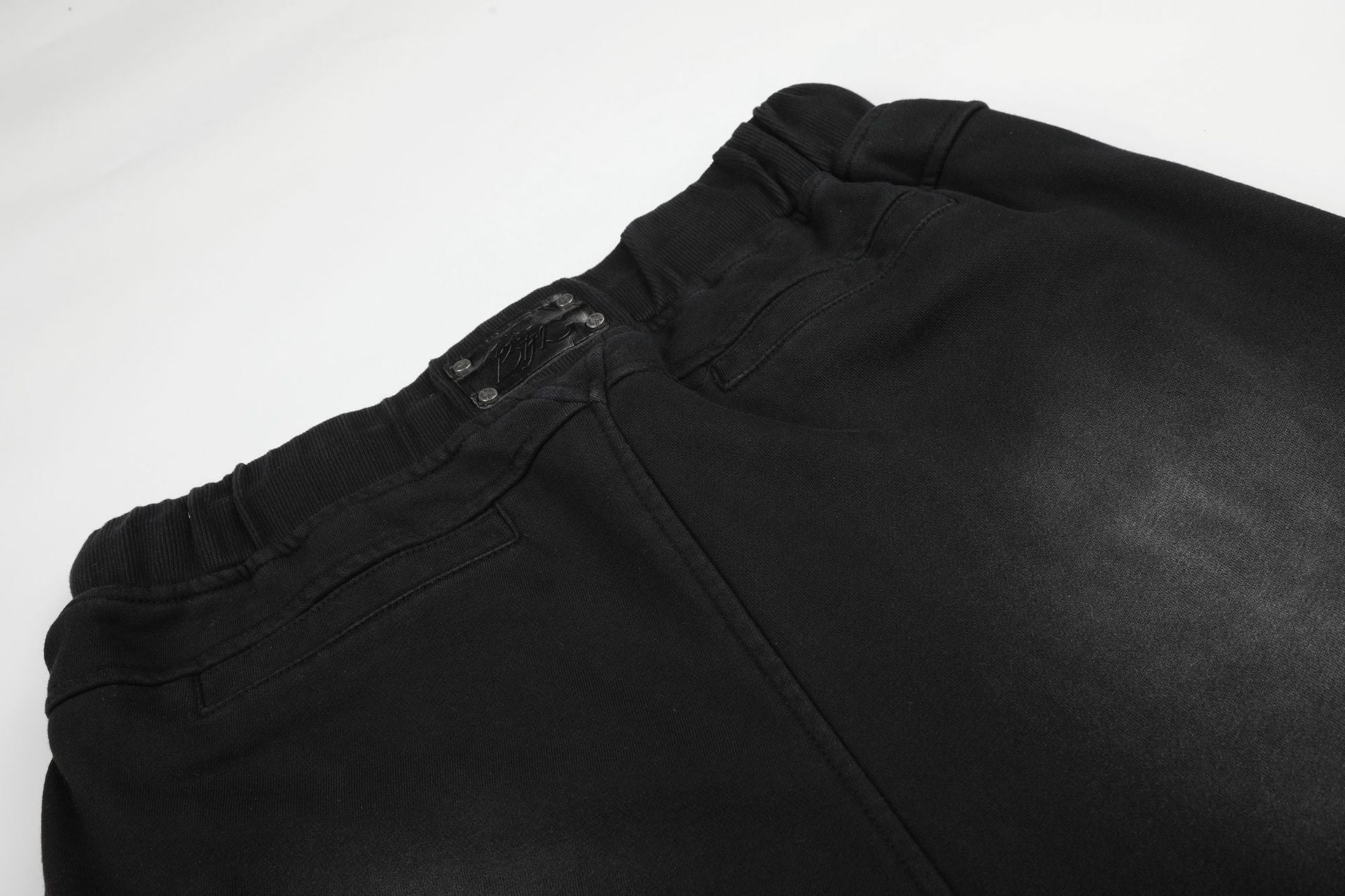 Washed Wide Leg Half Sweatpants
