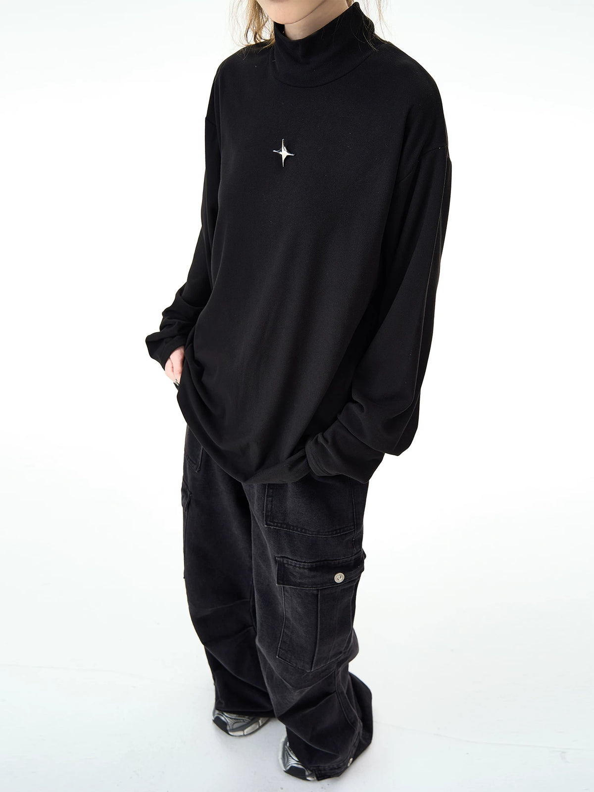 High Neck Long Sleeved T-Shirt