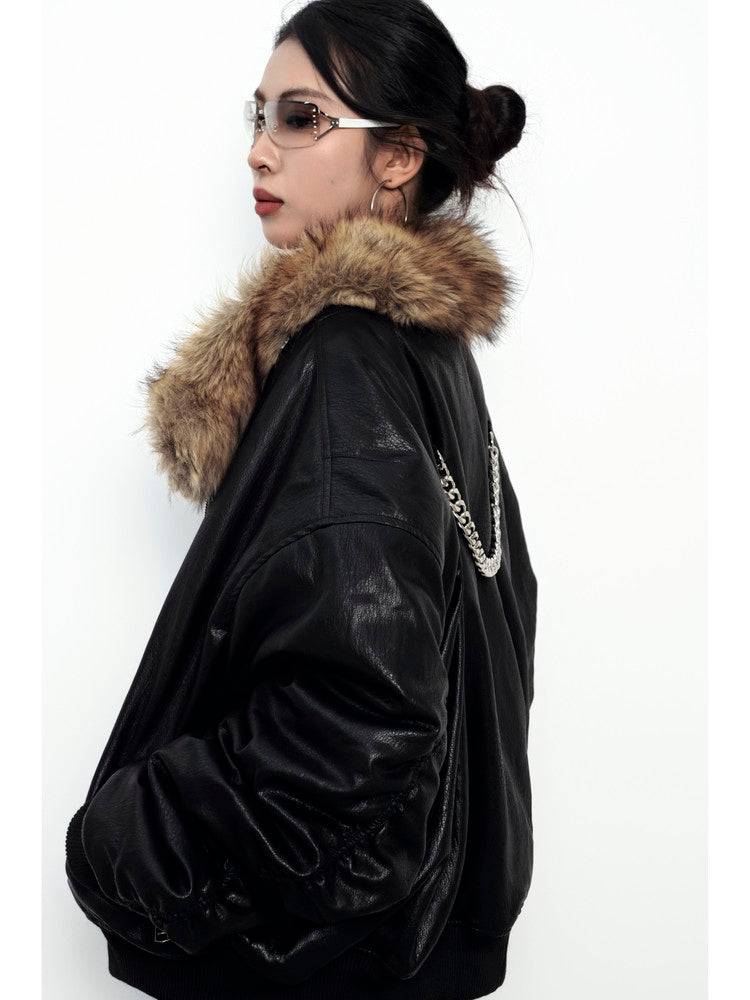 Fake Fur Collor Padded Jacket