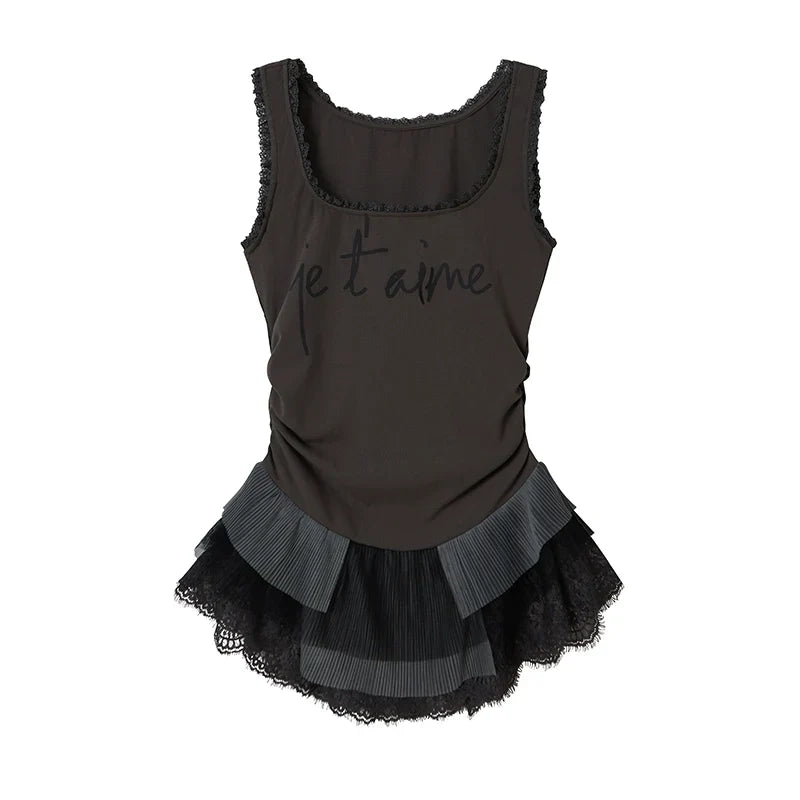 Letter Print Slim Fit Camisole