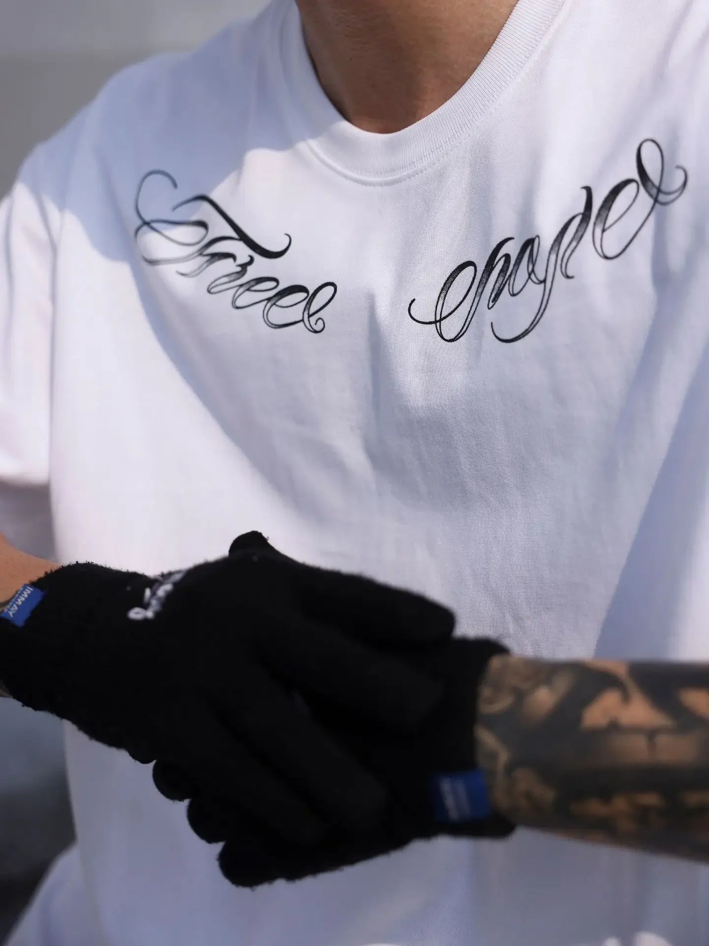 T-shirt imprimé à encolure hip-hop