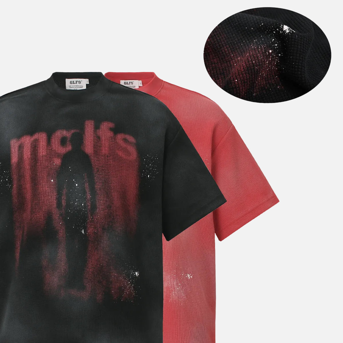 T-shirt à motif gaufré grunge