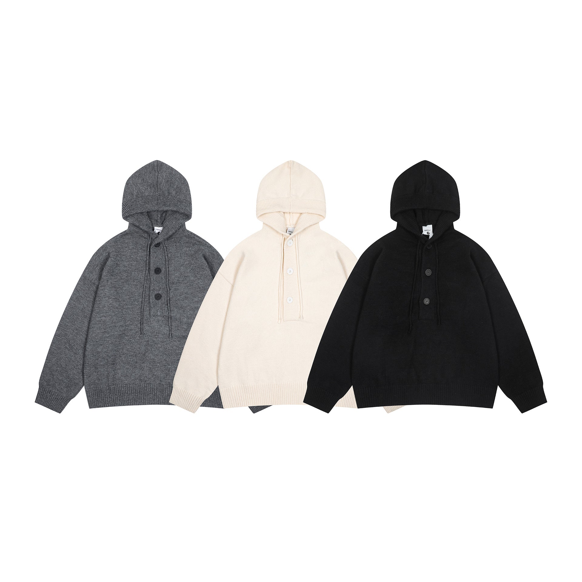 Felpa con cappuccio in maglia semplice