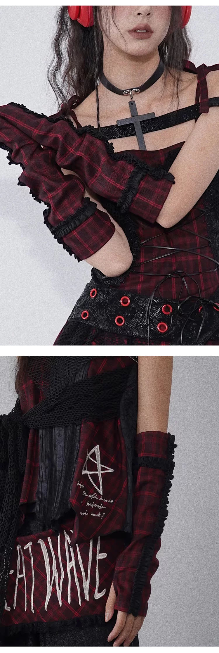 Plaid Arm Warmers