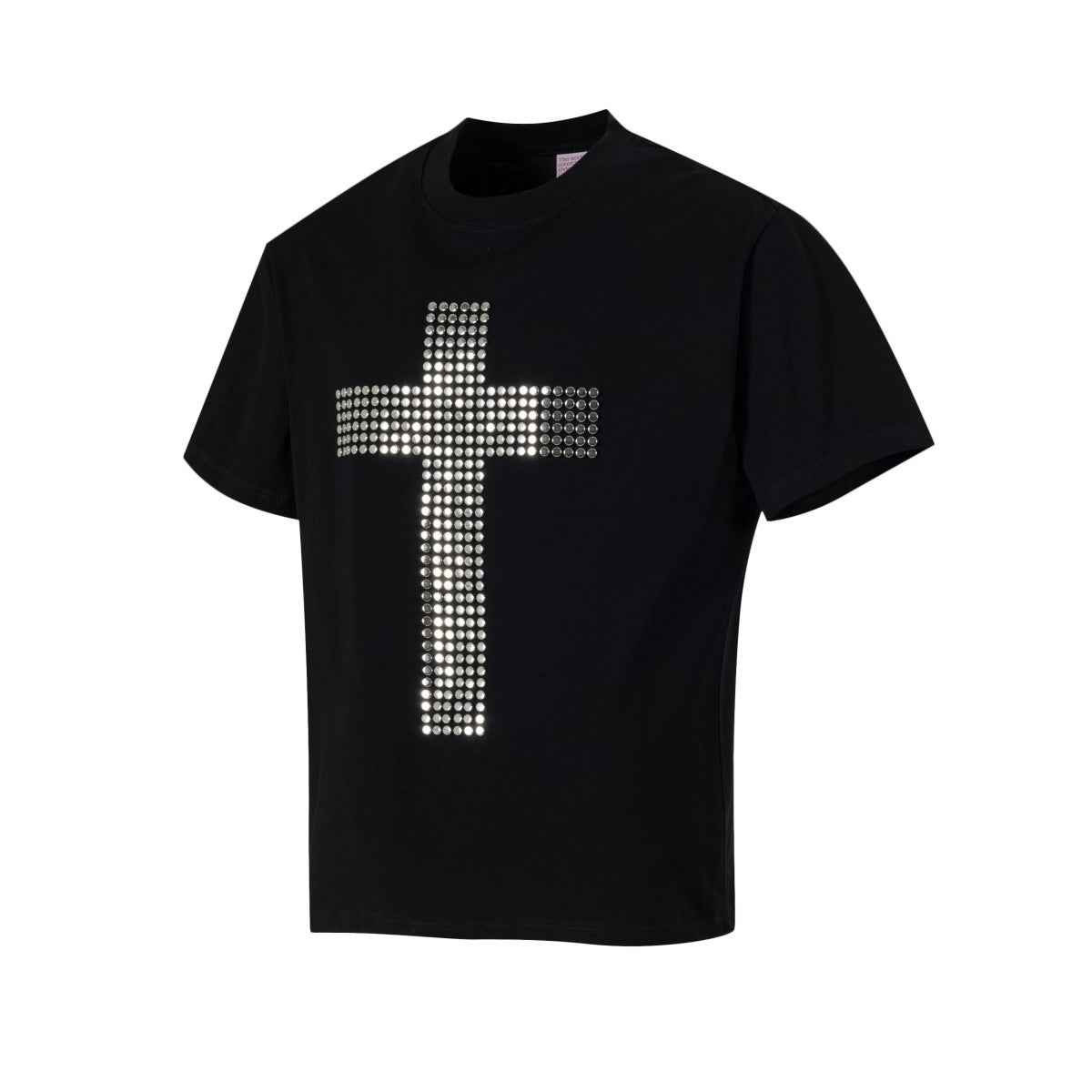 Cross Patch Beads Short Sleeve T-Shirt