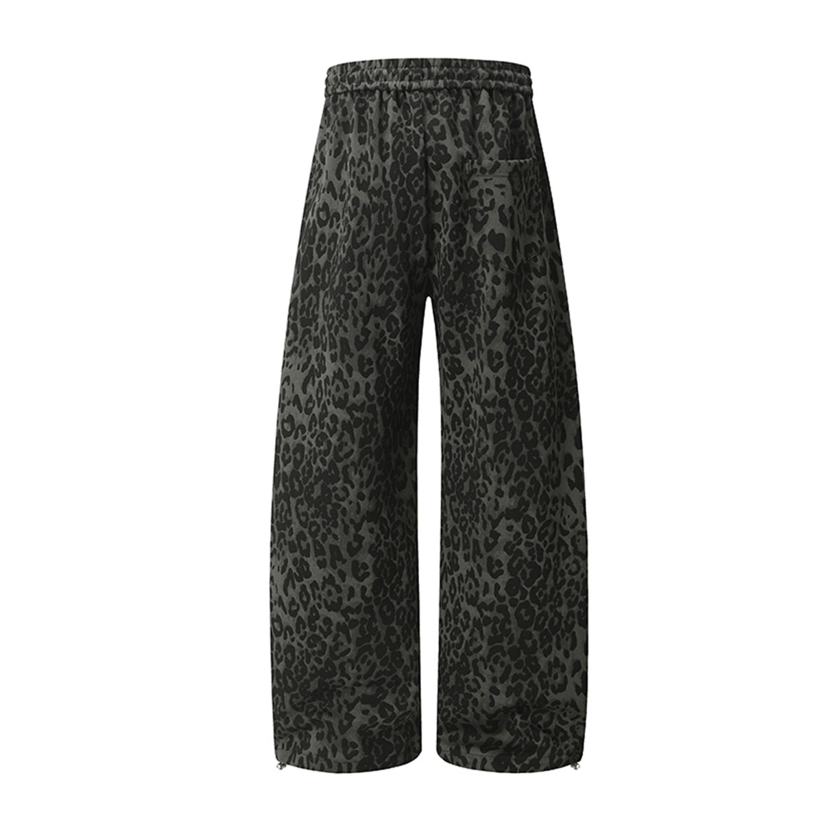 Leopard Print Sporty Drapey Wide Leg Pants