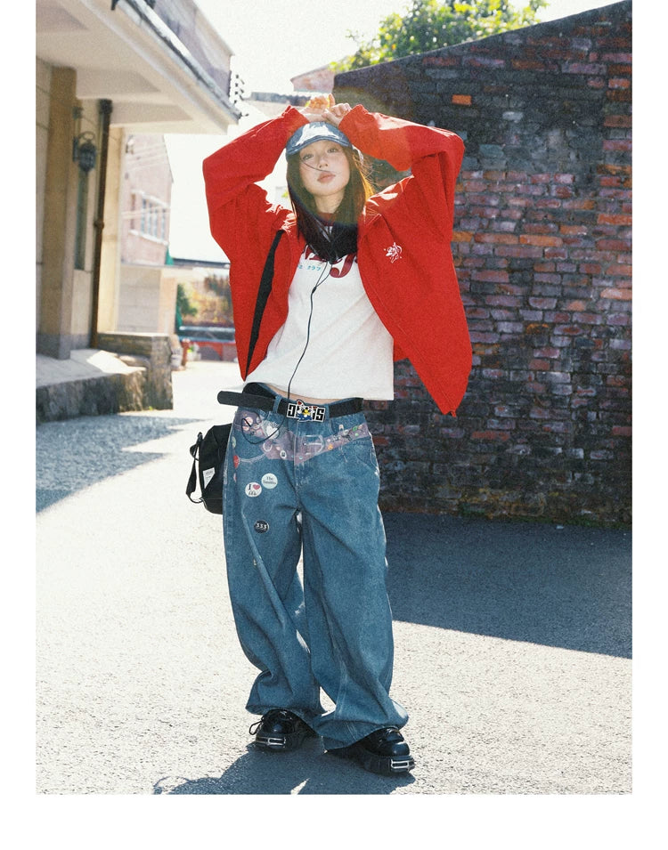Raglan Sleeve Letter Print Fitted Short Sleeve T-Shirt