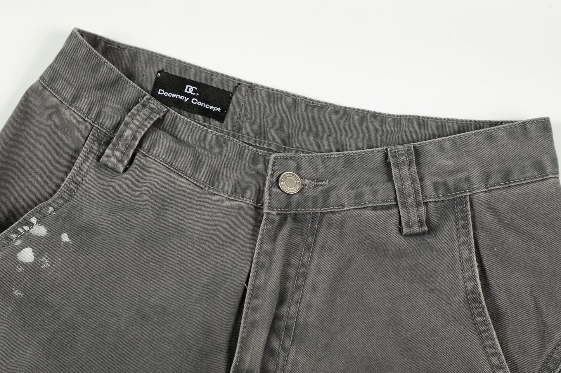Damage Dirty Wide Leg Curved Cargo Pants